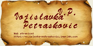 Vojislavka Petrašković vizit kartica